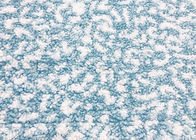 Blanco azul 340GSM de la tela del lazo del círculo del terciopelo del paño grueso y suave combinado suave del poliéster