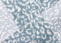Blanco azul 340GSM de la tela del lazo del círculo del terciopelo del paño grueso y suave combinado suave del poliéster
