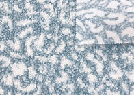 azul 100% y blanco del lazo del paño grueso y suave del círculo de la tela del terciopelo del poliéster 340GSM
