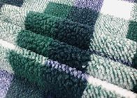 Poliéster verde material 100% de la tela escocesa 340GSM de la manta cómoda de Sherpa