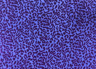 tela hacia fuera quemada poliéster del terciopelo de 220GSM el 94% para el estampado leopardo de la púrpura de la ropa