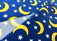 la impresión del agua de la tela del terciopelo de algodón 140GSM para la materia textil casera está en la luna el modelo de estrellas