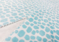 estampado leopardo azul material 100% del paño grueso y suave de la tela del terciopelo del poliéster 210GSM