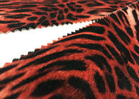Tela del terciopelo del poliéster de 260GSM Velboa para la anchura de Dress Tiger Pattern el 150cm de señoras