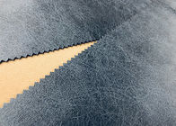 Material del amortiguador del sofá de la imitación de cuero el 100 por ciento de negro que hace punto del poliéster