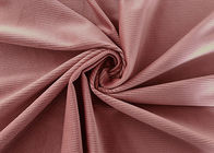 Tela elástica de la pana del poliéster del 94%/material rosado 200GSM de la pana de la ceniza