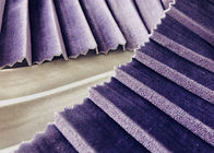 290GSM la deformación material del poliéster del terciopelo púrpura el 93% hizo punto el plisado para Skirt Violet de señoras