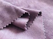 material elástico del ante del doble del poliéster de 400GSM el 92% para la púrpura del taro de la ropa