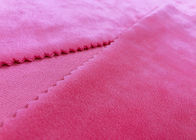 la tela elástico del terciopelo de la microfibra del poliéster de 260GSM el 92% para los juguetes se dirige rosa del neón de la materia textil