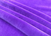 La tela elástica del terciopelo del super suave del poliéster del 92% para los juguetes se dirige la violeta de la materia textil