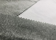 210GSM calientan la tela de punto polivinílica cepillada parte trasera 100% de la trama del poliéster para los grises brezos de la ropa