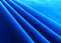 tela suave 100% del terciopelo del poliéster 200GSM para el color casero del azul real de la materia textil