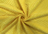 Tela micro grabada en relieve poliéster del terciopelo del modelo de la suavidad 210GSM 100% para la materia textil casera - amarillo
