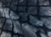 310GSM grabó en relieve la tela/la tela de tapicería del terciopelo del poliéster del sofá - azul oscuro del terciopelo