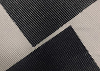 tela elástica de la pana del poliéster de 220GSM el 93% para el negro del sofá de la ropa