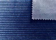 tela elástica de la pana del poliéster de 250GSM el 92% para los azules marinos de los accesorios