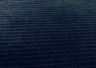 Material micro el 150cm del poliéster tela/240GSM del terciopelo de las rayas negras 100