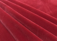 poliéster rojo oscuro 92 8 Spandex del super suave 240GSM de la tela elástica del terciopelo