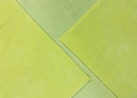 poliéster amarillo claro del color el 92% de la tela del terciopelo del estiramiento de la deformación que hace punto 300GSM