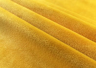 tejido de poliester micro suave 220GSM/tela amarilla ambarina del terciopelo para los accesorios de los juguetes