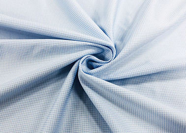 Deformación 100% de la tela de la camisa del poliéster que hace punto claramente para los controles azules del trabajador