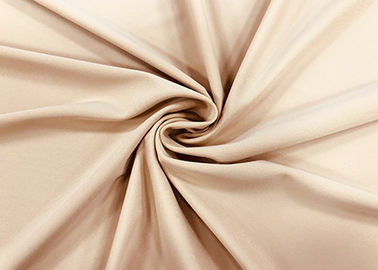 Elástico hecho punto deformación el 82% de nylon elástica de la tela para el traje de baño DTY beige